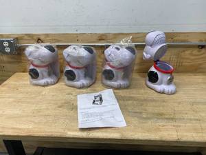 lot 54 image: Lot of 4- Singing Dog Cookie Jars