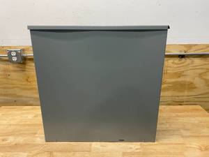 lot 78 image: WIEGMANN RSC242412 RSC-Series NEMA 13R Wall-Mount Enclosure with Lift-Off Screw Cover and Knockouts, Carbon Steel, 24 x 24 x 12