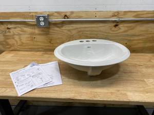 lot 123 image: AMERICAN STANDARD AQUALYN COUNTERTOP LAVATORY SINK