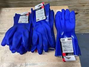 lot 170 image: SAS Lot of 8 Pairs of- Safety 6553 PVC Gloves, Large