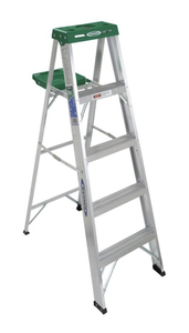 lot 10 image: WERNER 350 Aluminum 5-ft Type 2- 225-lb Capacity Step Ladder