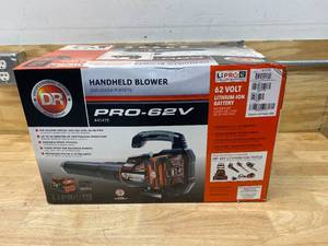 lot 32 image: DR 62-Volt Blower with Battery and Charger