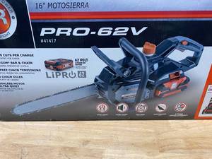 lot 33 image: DR Pro-62V 16 Chain Saw with Battery and Charger