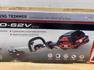 lot 34 image: DR Pro-62V 16 String Trimmer with Battery and Charger