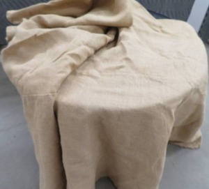 NATURAL BURLAP ROUND TABLE CLOTHS.