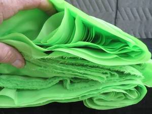 NEON LIME GREEN RAW FABRIC