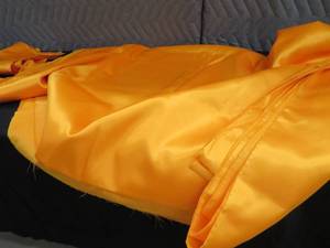 NEON TANGERINE RAW FABRIC