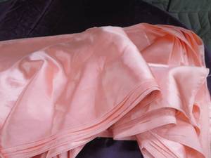 PRETTY CORAL CHAIR SASHES  TABLE RUNNERS
