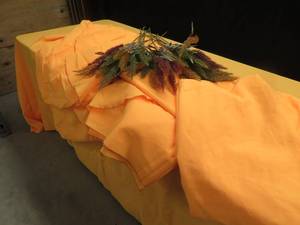 5 HUGE NEON ORANGE (HUNTER ORANGE) TABLE CLOTHS
