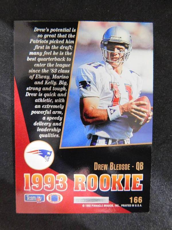 1993 Select Drew Bledsoe #166 Rookie Card Near Mint Condition