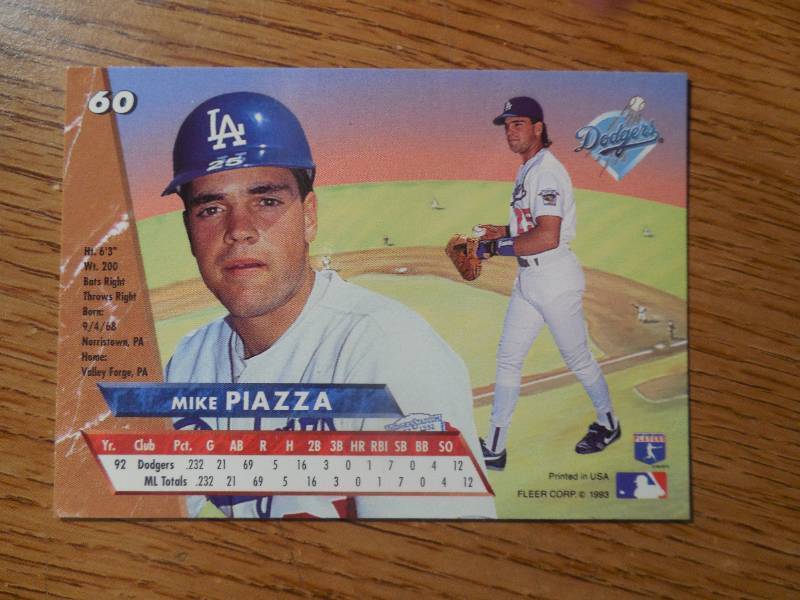 1993 Fleer Ultra Mike Piazza Rookie #60 HOFer LK