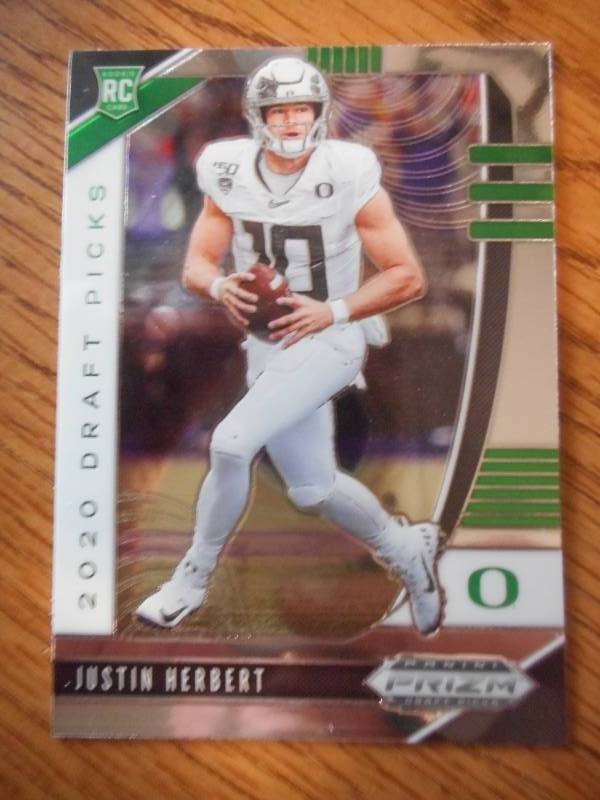 2020 Prizm Draft Picks Justin Herbert Rookie Card #102 Mint Condition