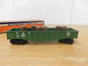 O GAUGE 3-RAIL LIONEL TRAINS 6462 NYC NEW YORK CENTRAL GONDOLA WLOAD #6462