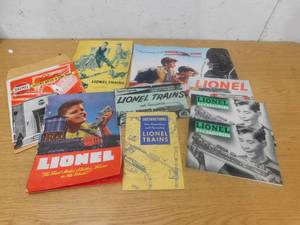 Assorted lot of Lionel Train Books , posters  & flyers