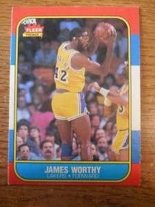 1986 Fleer James Worthy Rookie #131 HOFer