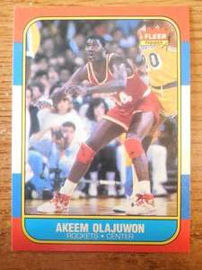 1986 Fleer Akeem Olajuwon Rookie #82 HOFer