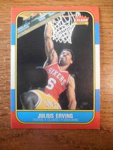 1986 Fleer Julius Erving #31 HOFer DR. J