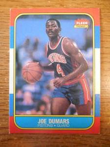 1986 Fleer Joe Dumars Rookie #27 HOFer