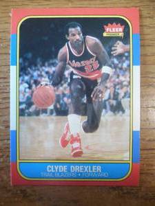 1986 Fleer Clyde Drexler Rookie #26 HOFer