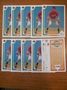 (10) 1991 Upper Deck Chipper Jones Rookies #55 HOFer