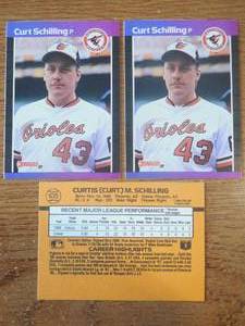 (3) 1989 Donruss Curt Schilling Rookies #635