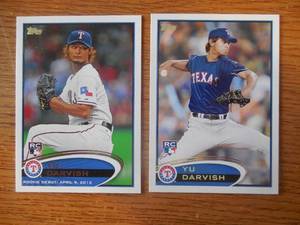 (2) 2012 Topps Yu Darvish Rookies #660 & #US168