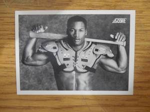 1990 Score Bo Jackson Black & White Card  #697 Iconic Trading Card