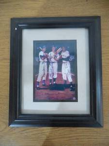 Mickey Mantle, Willie Mays & Duke Snider Autographed 5 X 7 Framed & Matted Photograph CSC Authenticated
