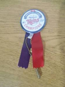 1987 Minnesota Twins World Series American League Champions Button Badge CL