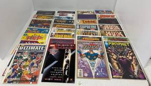 lot 35 image: Large Group Of Superhero Comic Books In Sleeves And Carded