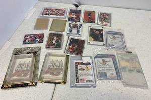 lot 81 image: Misc. Sports Cards Some In Acrlic Cases And Plastic Sleeves