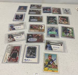 lot 83 image: Misc. Autographed Sports Cards In Protective Sleeves