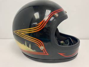 lot 65 image: Vintage Snowmobile Helmet With Airbrushing