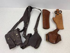 lot 91 image: Group Of Leather Gun Holsters