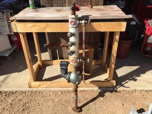 lot 45 image: Vintage Steampunk Iron Valve Water Cut-Off