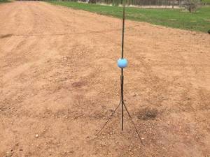 lot 111 image: Antique Lightning Rod With Glass Ball