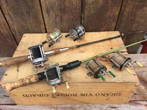lot 131 image: Vintage Fishing Reels - Rods