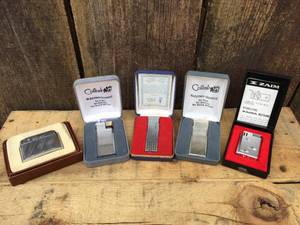 lot 145 image: Vintage Pocket Lighters With Cases - Appear Unused