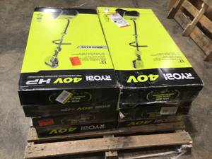 lot 10 image: RYOBI 40-Volt Brushless 12 in. Cordless Electric Snow Shovel - No Battery or Charger - Lot of 4 - review all pictures
