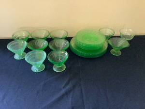 lot 7 image: Uranium Depression Glass
