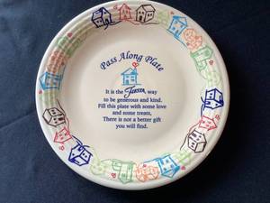lot 100 image: Fiestaware Pass Along Plate