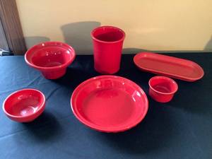 lot 109 image: Red Fiestaware