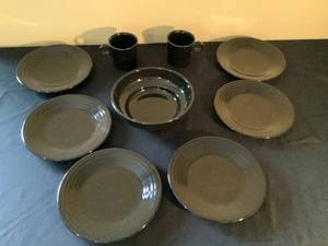 lot 129 image: Black Fiestaware