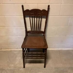 lot 201 image: Antique Wood Chair