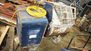 Muller concrete mixer by Minneapolis equipment companyMotor works, paddles are locked
