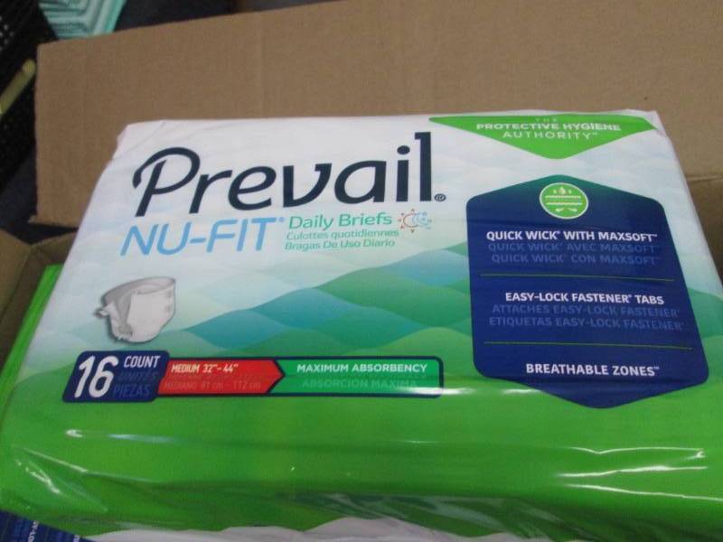 lot 108 image: 6-16 ct Prevail Nu-Fit Daily Briefs...