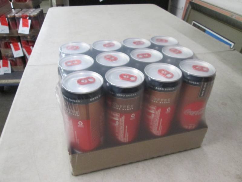 lot 265 image: 12 pack coca cola with coffee dark ...