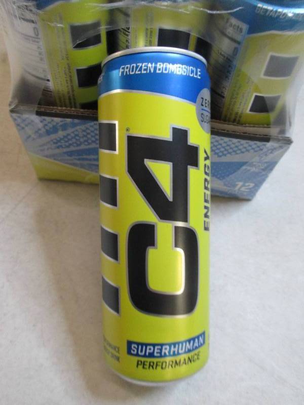 lot 140 image: case of 1212floz cans of C4 energy...