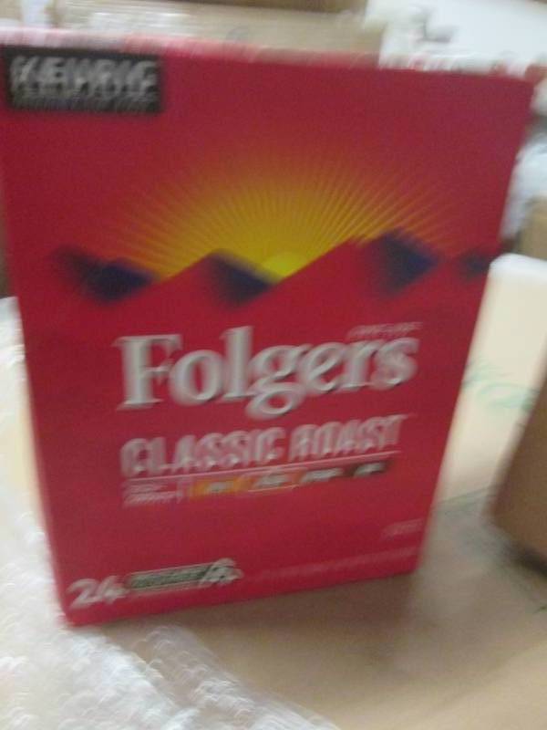 lot 120 image: 3-24 packs of folgers classic roast...