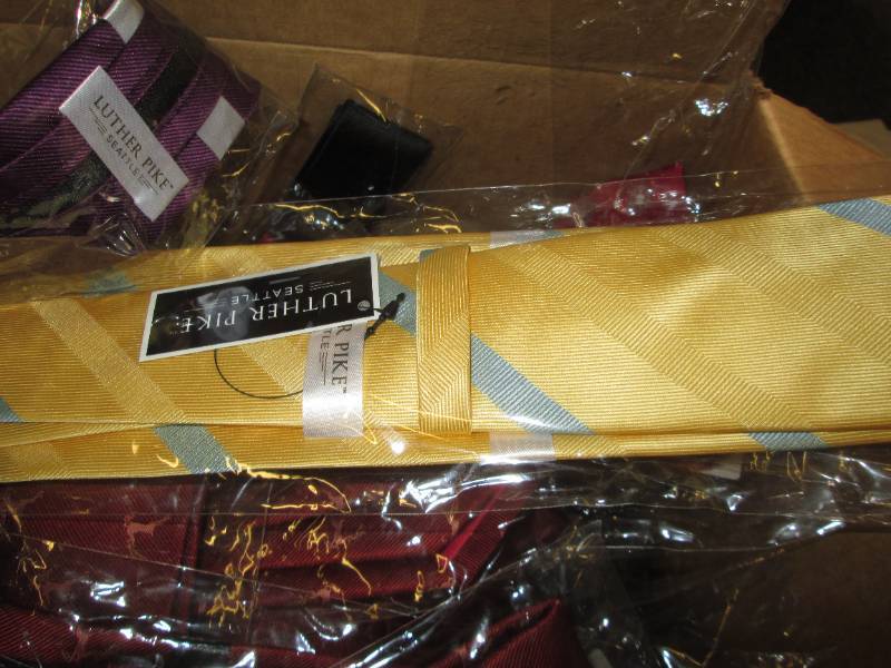 lot 383 image: lot of 100 new ties and bow ties co...